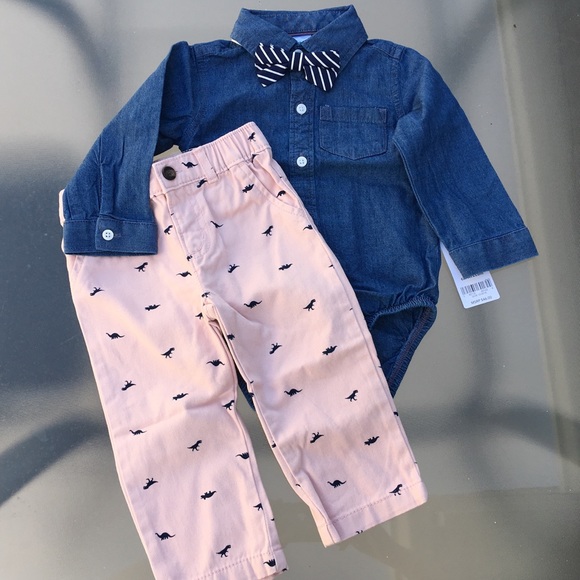 3-PC bodysuit, Pants & bowtie Set 👶 - Picture 7 of 8